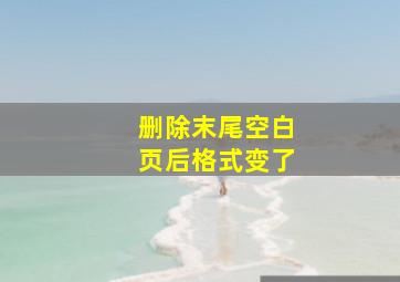 删除末尾空白页后格式变了