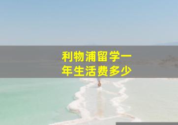 利物浦留学一年生活费多少