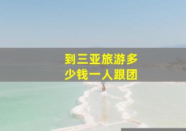 到三亚旅游多少钱一人跟团