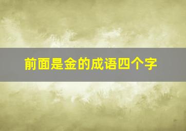 前面是金的成语四个字