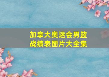 加拿大奥运会男篮战绩表图片大全集