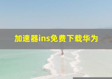 加速器ins免费下载华为