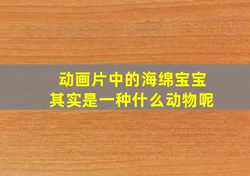 动画片中的海绵宝宝其实是一种什么动物呢