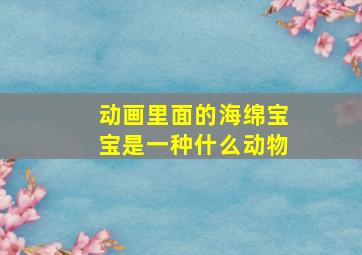 动画里面的海绵宝宝是一种什么动物