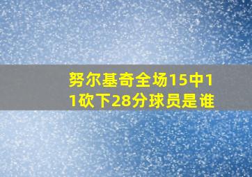 努尔基奇全场15中11砍下28分球员是谁