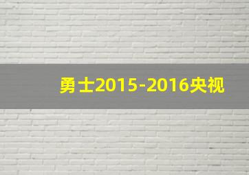 勇士2015-2016央视