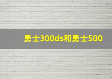 勇士300ds和勇士500