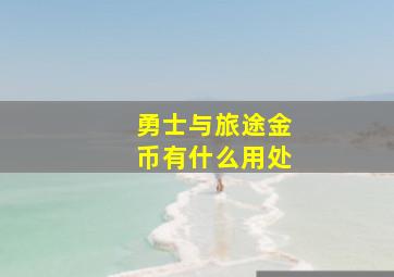 勇士与旅途金币有什么用处