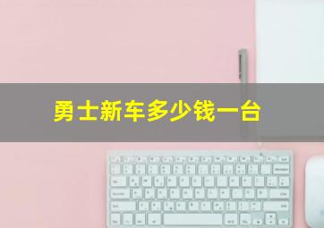 勇士新车多少钱一台