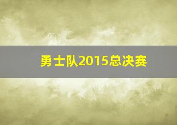 勇士队2015总决赛