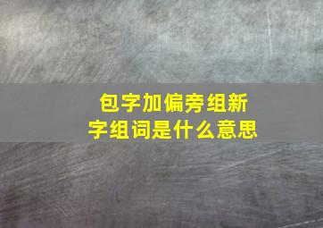 包字加偏旁组新字组词是什么意思