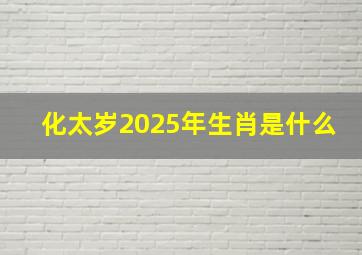 化太岁2025年生肖是什么