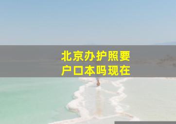 北京办护照要户口本吗现在