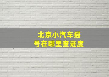 北京小汽车摇号在哪里查进度