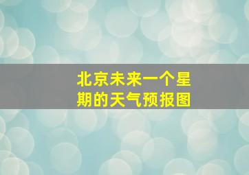 北京未来一个星期的天气预报图