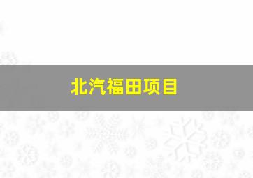 北汽福田项目