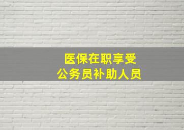 医保在职享受公务员补助人员