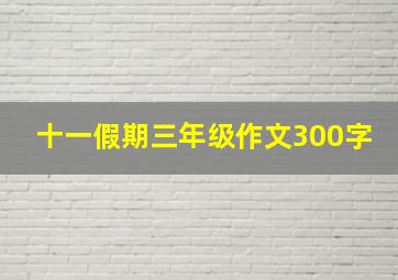 十一假期三年级作文300字