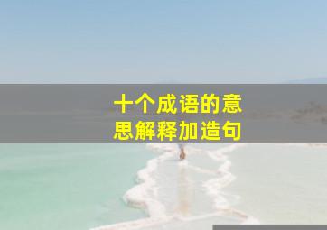 十个成语的意思解释加造句