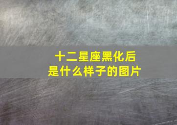 十二星座黑化后是什么样子的图片