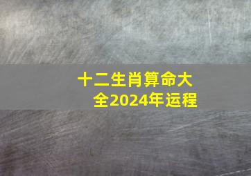 十二生肖算命大全2024年运程