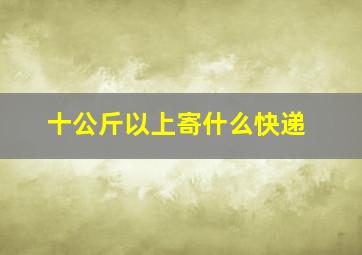 十公斤以上寄什么快递