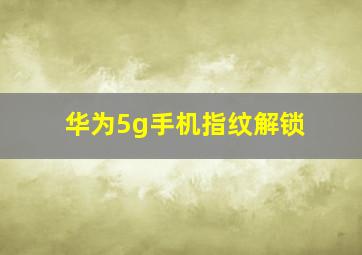 华为5g手机指纹解锁