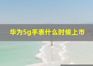 华为5g手表什么时候上市