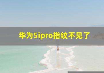 华为5ipro指纹不见了