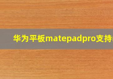 华为平板matepadpro支持nfc