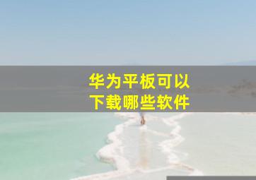 华为平板可以下载哪些软件