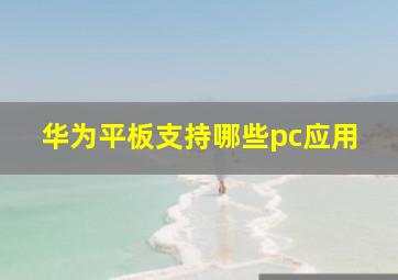 华为平板支持哪些pc应用