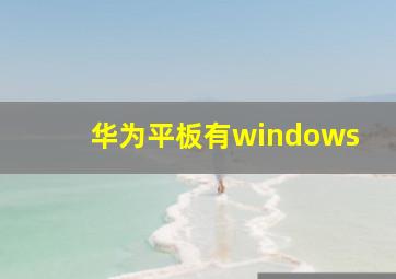 华为平板有windows