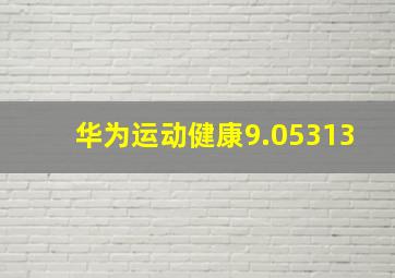 华为运动健康9.05313