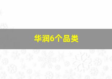 华润6个品类