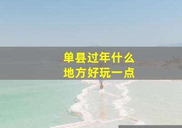 单县过年什么地方好玩一点