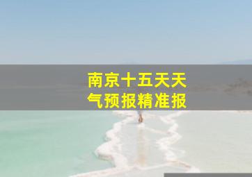 南京十五天天气预报精准报