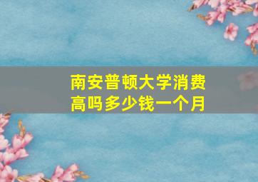 南安普顿大学消费高吗多少钱一个月