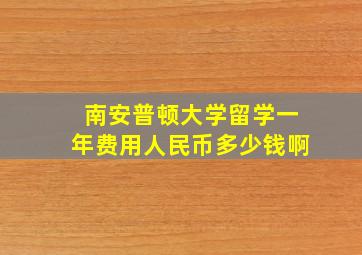 南安普顿大学留学一年费用人民币多少钱啊