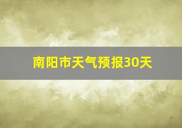 南阳市天气预报30天