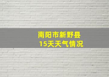 南阳市新野县15天天气情况