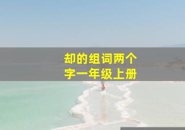 却的组词两个字一年级上册