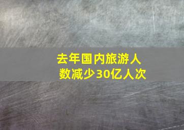 去年国内旅游人数减少30亿人次