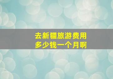 去新疆旅游费用多少钱一个月啊