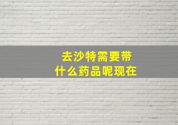 去沙特需要带什么药品呢现在