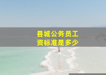 县城公务员工资标准是多少