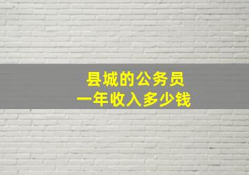 县城的公务员一年收入多少钱