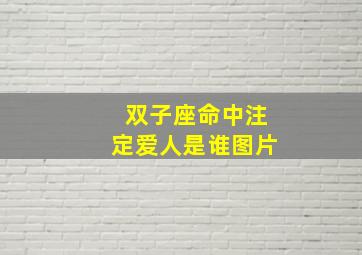 双子座命中注定爱人是谁图片