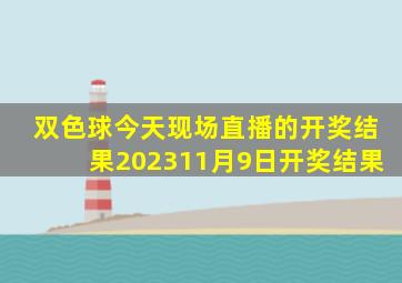 双色球今天现场直播的开奖结果202311月9日开奖结果