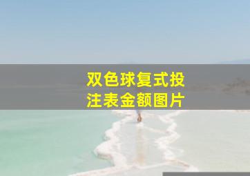 双色球复式投注表金额图片